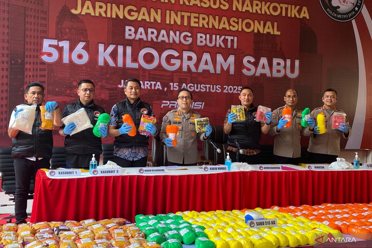 Polda Metro tangkap tujuh tersangka peredaran narkoba internasional
