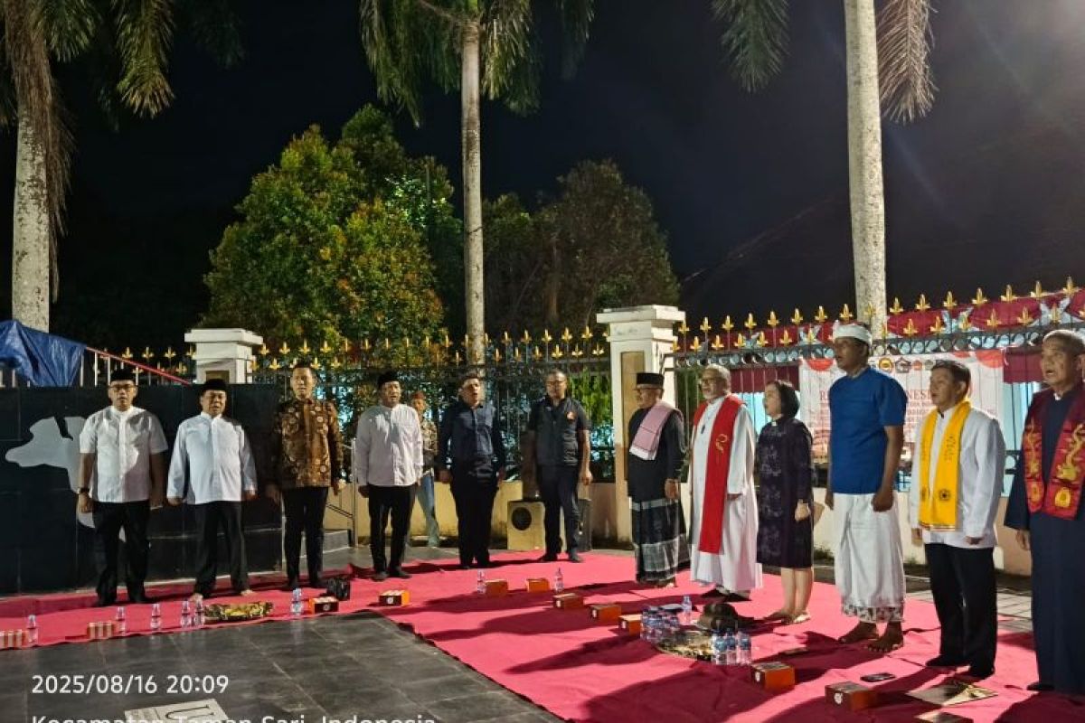 Pj Wali Kota Pangkalpinang hadiri doa bersama lintas agama sambut HUT ke-80 RI