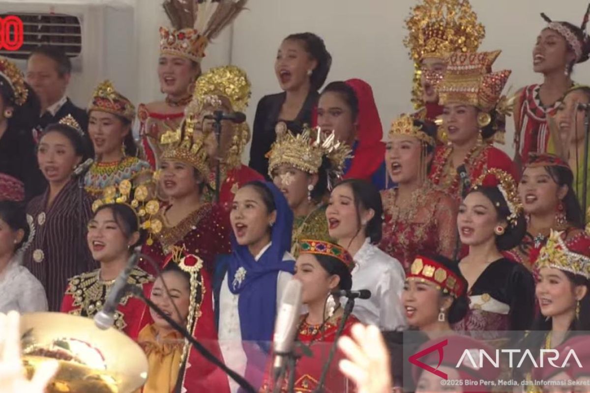 Lagu daerah menutup rangkaian upacara HUT ke-80 RI di Istana Merdeka