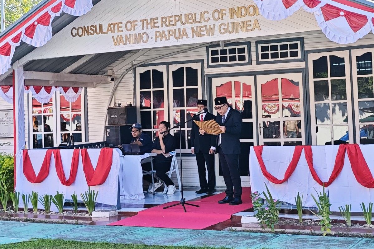 Makanan dan lomba warnai HUT ke-80 RI di Vanimo-PNG