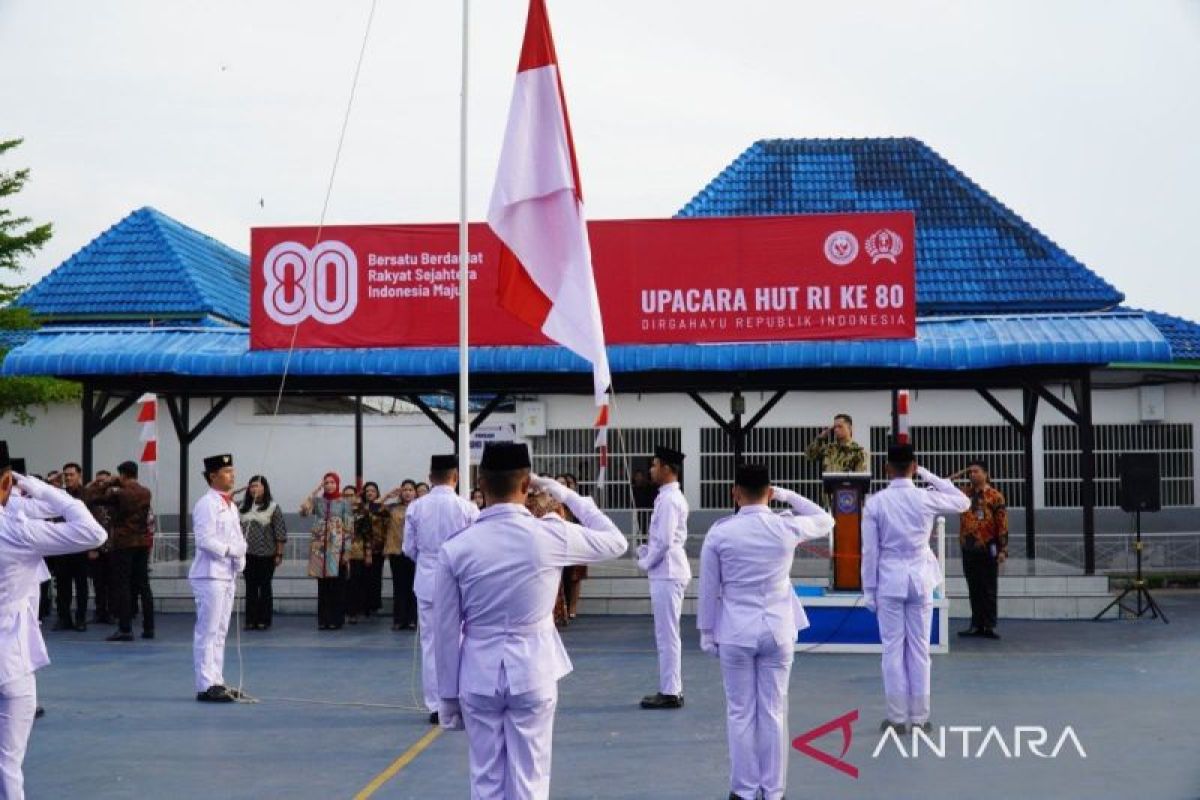 Rutan Medan gelar upacara HUT ke-80 Kemerdekaan RI