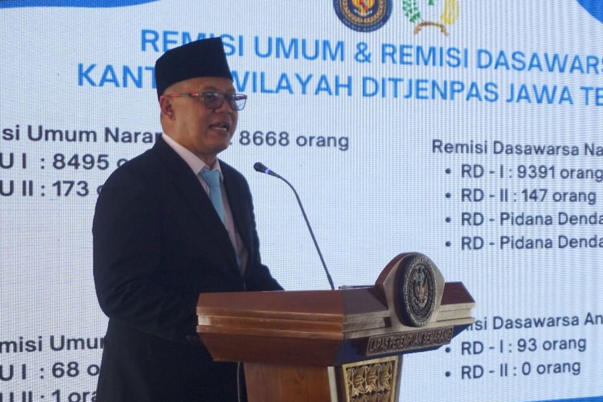 8.737 napi  dan anak binaan pemasyarakatan di Jateng terima remisi