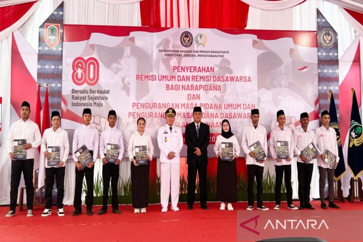 74 narapidana di Kalimantan Selatan bebas saat HUT ke-80 RI