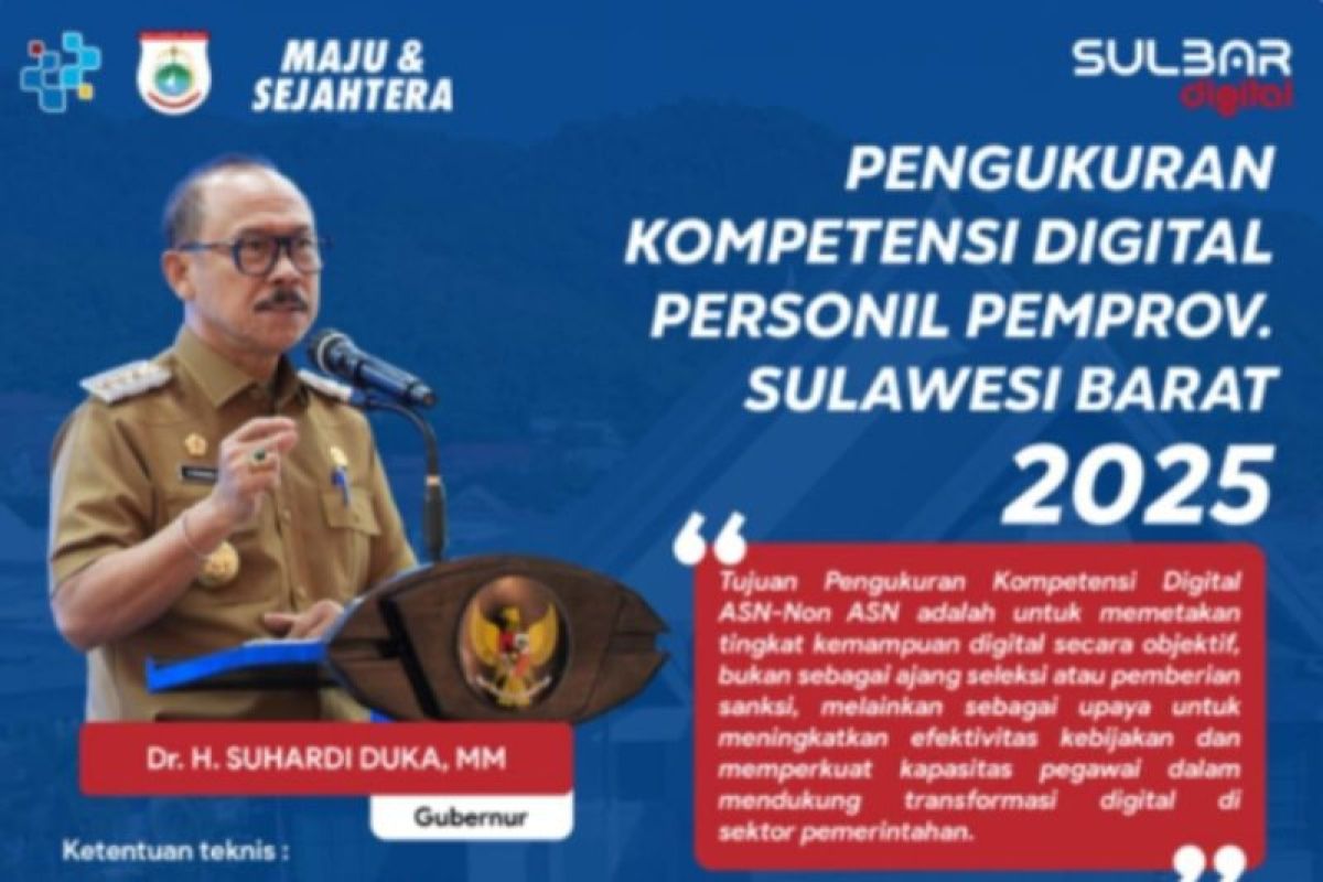 Gubernur Sulbar minta pegawai ikuti kompetensi digital