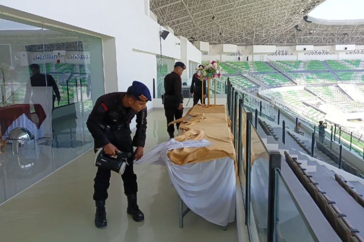 Brimob Polda Sumut sterilisasi  stadion pastikan keamanan Timnas U-17