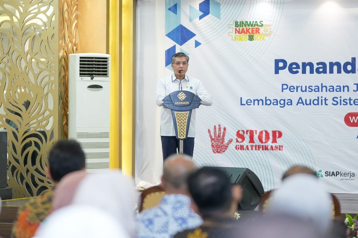 Menaker: Integritas jadi fondasi utama dalam layanan K3