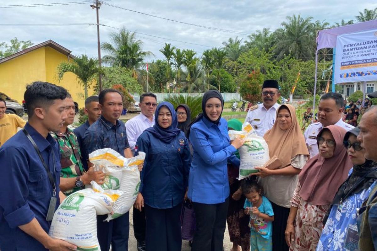 Legislator Cindy Monica salurkan 530 ton beras kepada 26.540 keluarga di Pasaman untuk ketahanan pangan