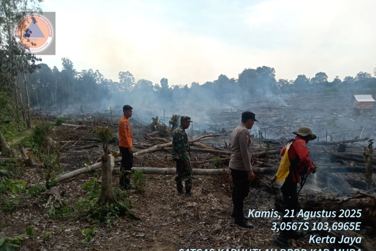 BPBD Musi Banyuasin padamkan lima hektare  lahan terbakar