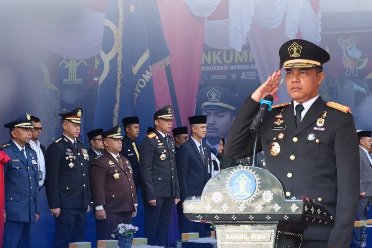 Kanwil Kemenkum Riau Gelar Upacara Peringatan Hari Pengayoman ke-80