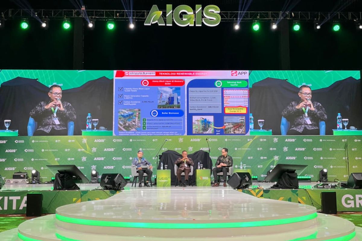 Dorong transisi industri hijau, PT OKI Pulp & Paper Mills paparkan inisiatif energi terbarukan di AIGIS 2025