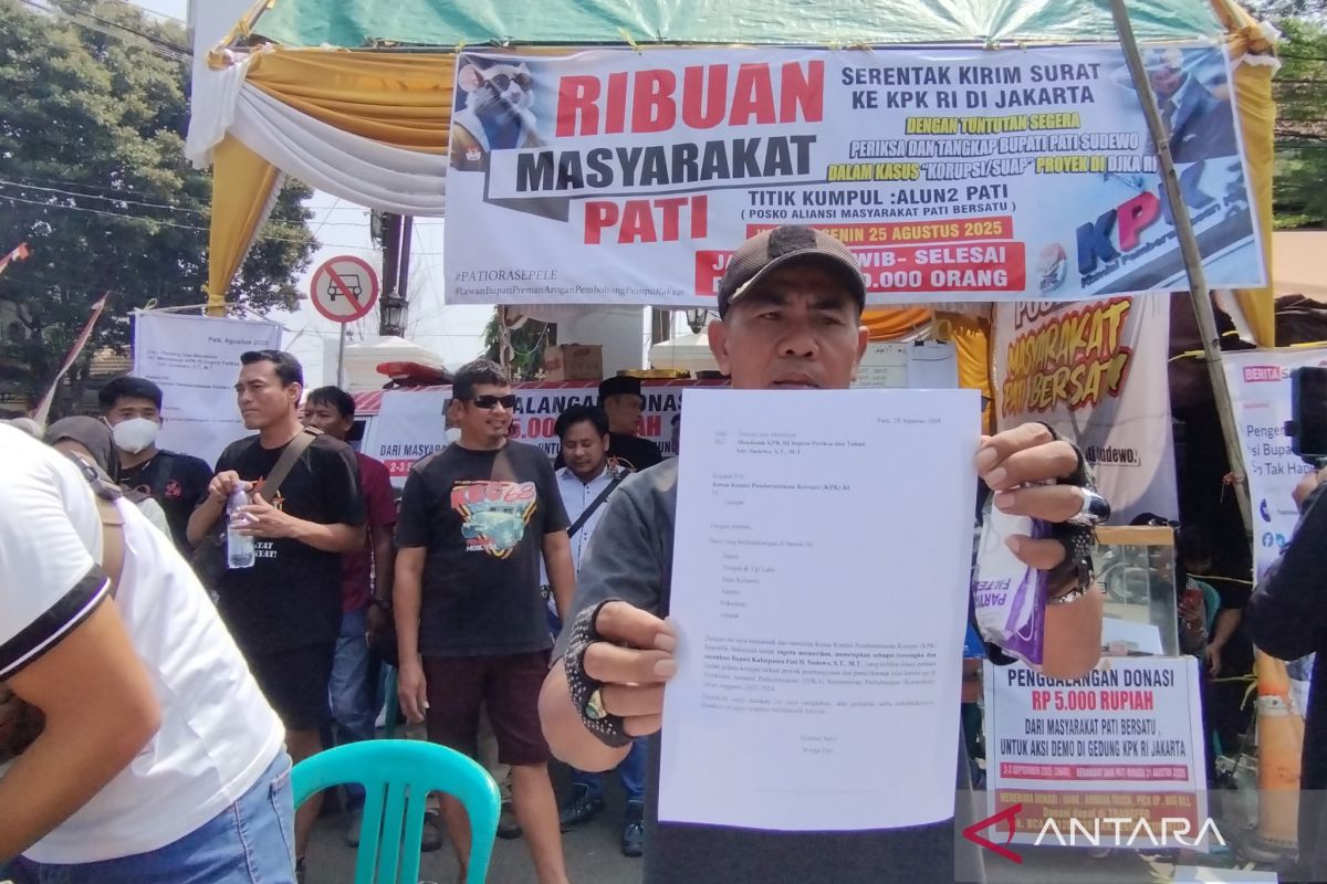Warga Pati gelar aksi galang surat desak KPK tetapkan Sudewo tersangka