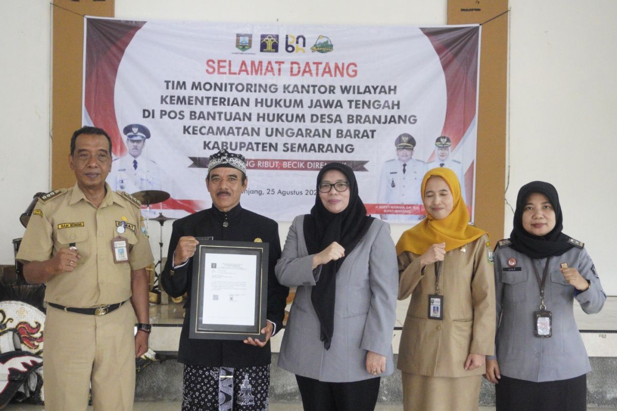 Kemenkum monitoring pembentukan posbankum desa di Kabupaten Semarang