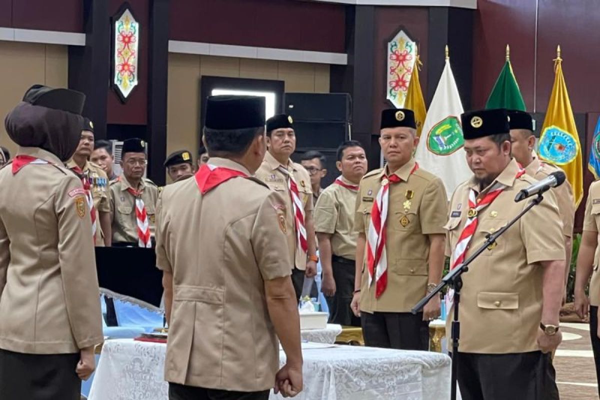 Bupati Katingan turut dilantik jadi pengurus Gerakan Pramuka Kalteng