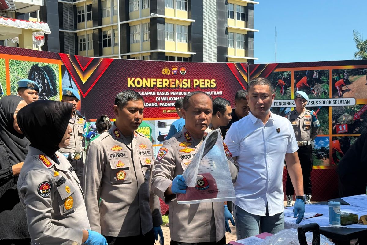 Polisi rilis tiga kasus pembunuhan sadis di Sumbar
