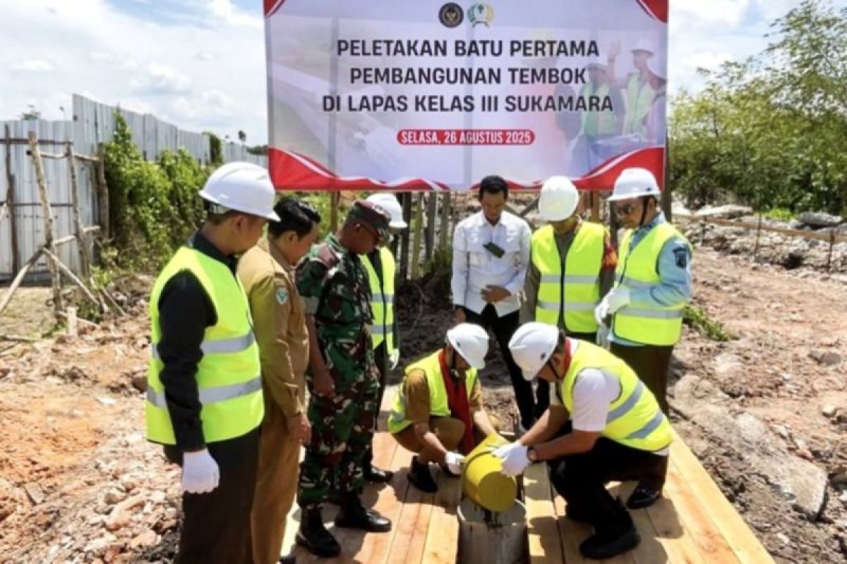 Pemerintah bangun kembali tembok Lapas Kelas III Sukamara