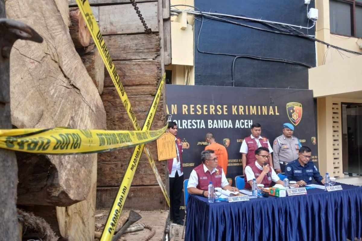 Polresta Banda Aceh gagalkan penjualan kayu ilegal, diduga dari hutan lindung