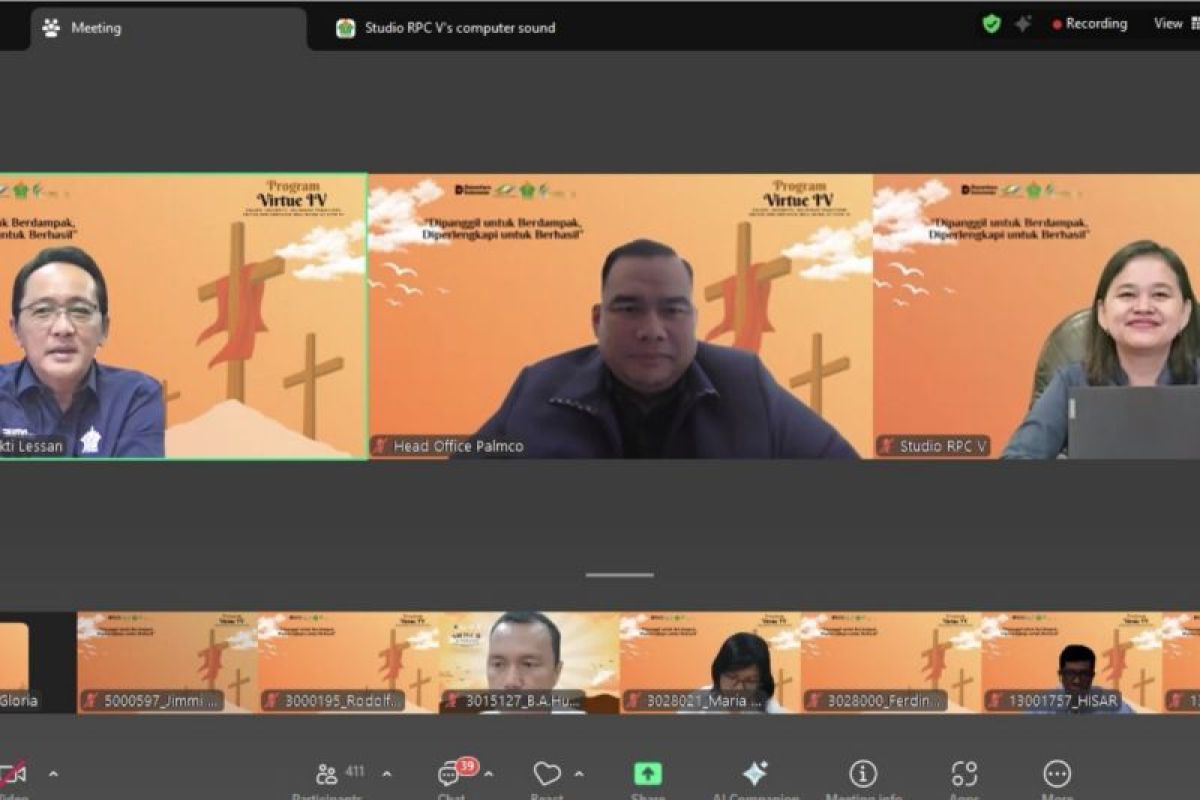 Holding Perkebunan Nusantara  bina spiritual karyawan lewat program VIRTUE IV di Regional V