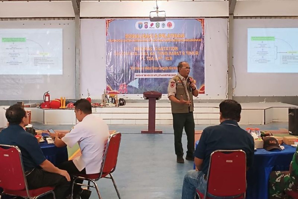 Dukung Indonesia bebas asap, PT KLR dan TSA gelar sosialisasidan pelatihan pengendalian karhutla