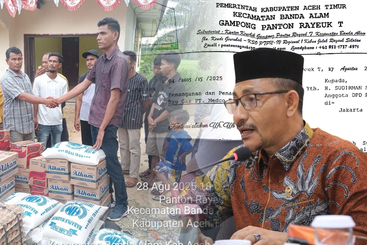 Anggota DPD RI beri bantuan darurat ke warga terdampak gas di Aceh Timur