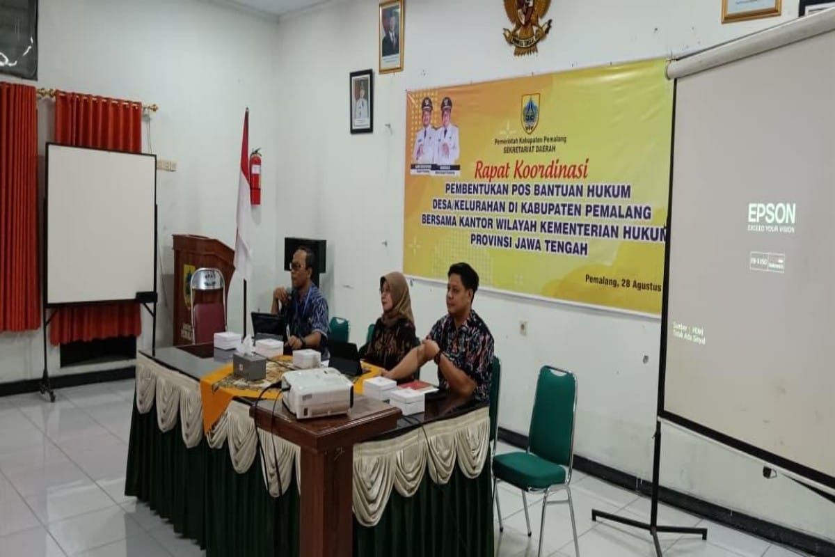 Kemenkum Jateng-Pemkab Pemalang penuhi target pembentukan posbankum desa