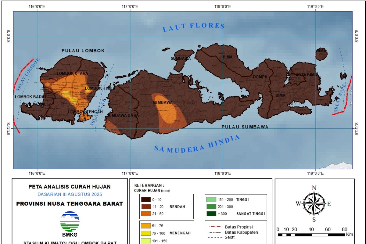 BMKG NTB: Peluang curah hujan masih terbatas pada September 2025