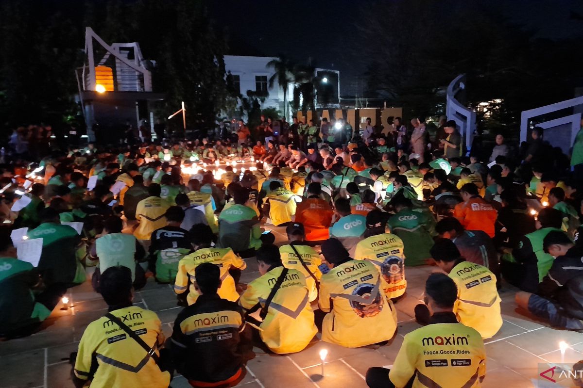 Pengemudi Ojol Gorontalo menyatakan sikap menolak aksi anarkis