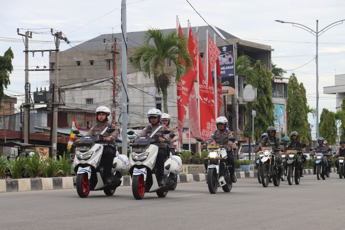 Libatkan TNI dan Satpol PP, Polres Dumai gelar Patroli Skala Besar ciptakan kamtibmas