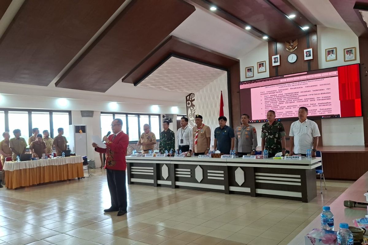 Masyarakat Bengkayang deklarasi menjaga persatuan dan kedamaian daerah