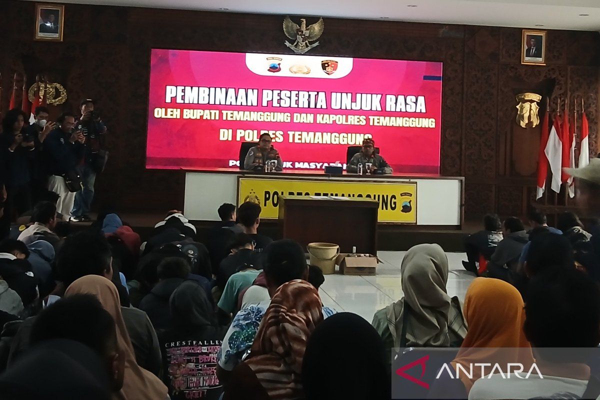 Polres Temanggung akhirnya membebaskan peserta demonstrasi yang diamankan