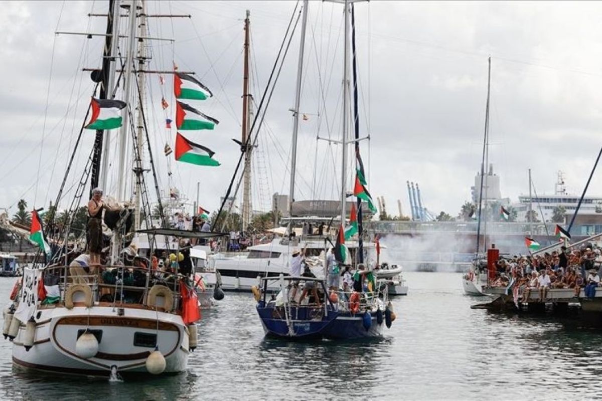 Global Sumud Flotilla berlayar ke Gaza usai tertunda akibat cuaca