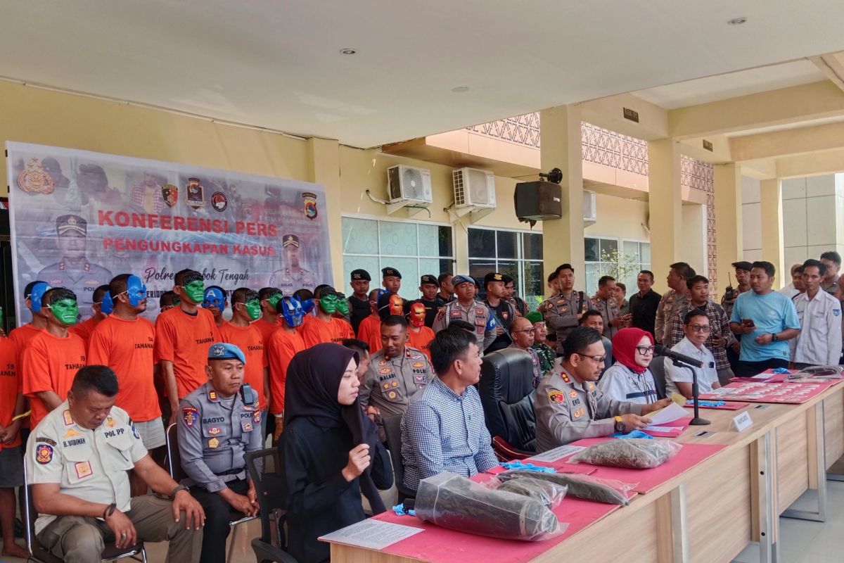 Polres Lombok Tengah menangkap 19 tersangka narkoba pada Juli-Agustus