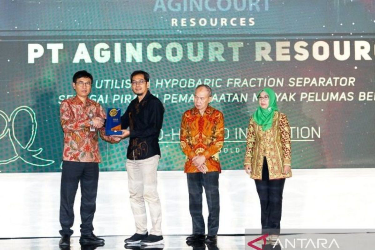 Agincourt Resources raih penghargaan EPSA 2025 berkat pelumas bekas