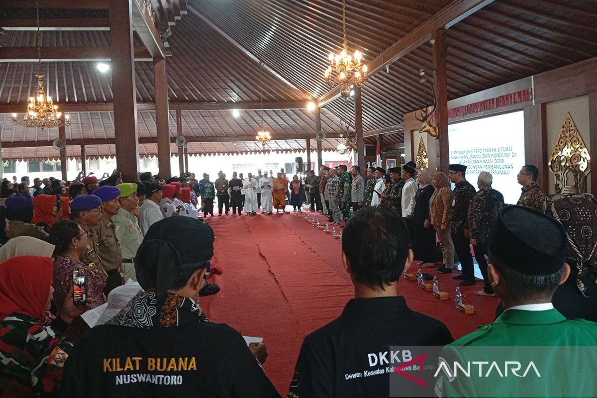 Forkopimda Banyumas-ormas deklarasi damai dan doa bersama