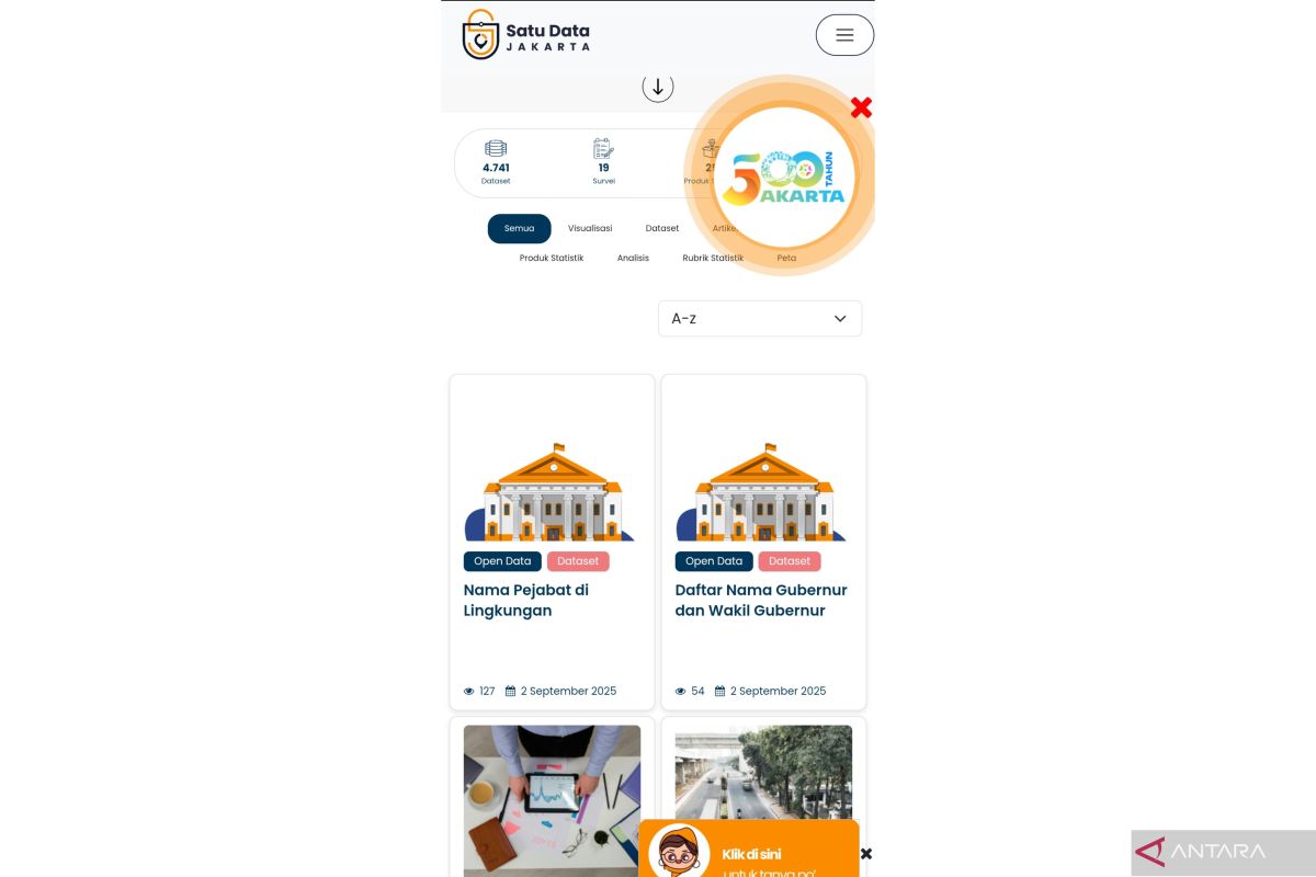 DKI hadirkan data lebih interaktif di "Portal Satu Data Jakarta"