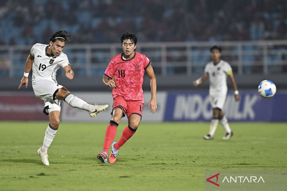 Indonesia U-23 tertinggal 0-1 dari Korea Selatan di babak pertama