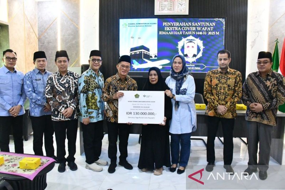 Ahli waris jamaah haji asal OKU terima santunan dari Saudi Airlines Rp130 juta