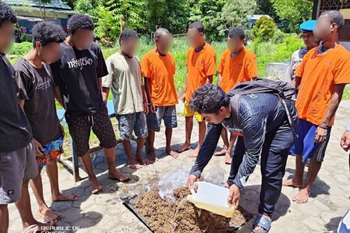 Polresta Jayapura musnahkan 7,4 kilogram ganja