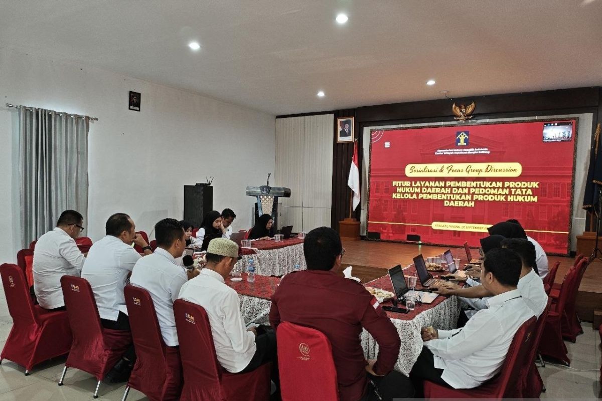 Kanwil Kemenkum Babel sosialisasi layanan pembentukan produk hukum daerah