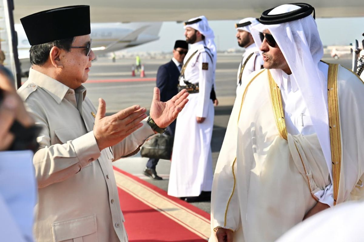 Prabowo arrives in Doha to meet Emir of Qatar after Israeli attack