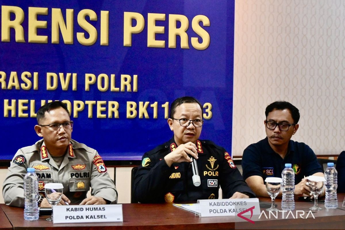Tim DVI Polri identifikasi dua jasad WNI korban heli jatuh di Kalsel
