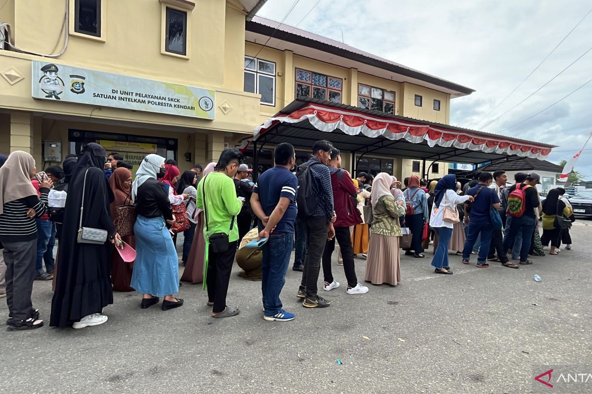 Polresta Kendari layani ribuan pemohon SKCK calon PPPK paruh waktu
