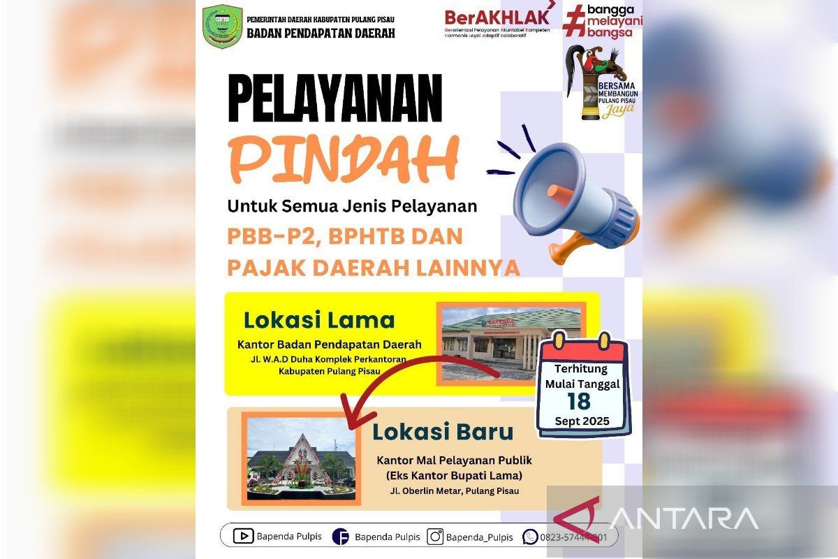 Bapenda Pulang Pisau pindahkan pelayanan ke Mal Pelayanan Publik