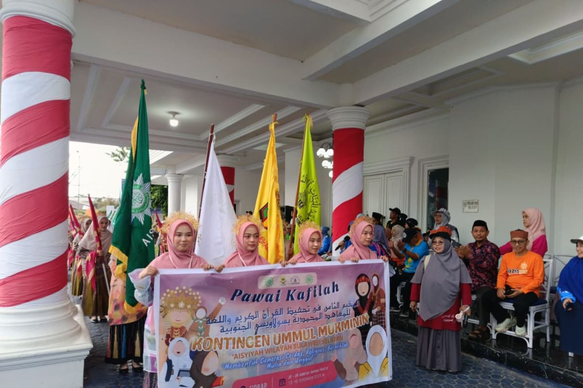 Ribuan santri ikuti Kemah Tahfidz dan Nahasa VIII di Sidrap