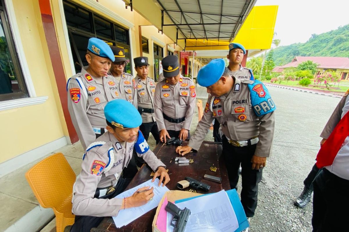 Propam Polres Parigi Moutong gencarkan pemeriksaan senpi dinas personel