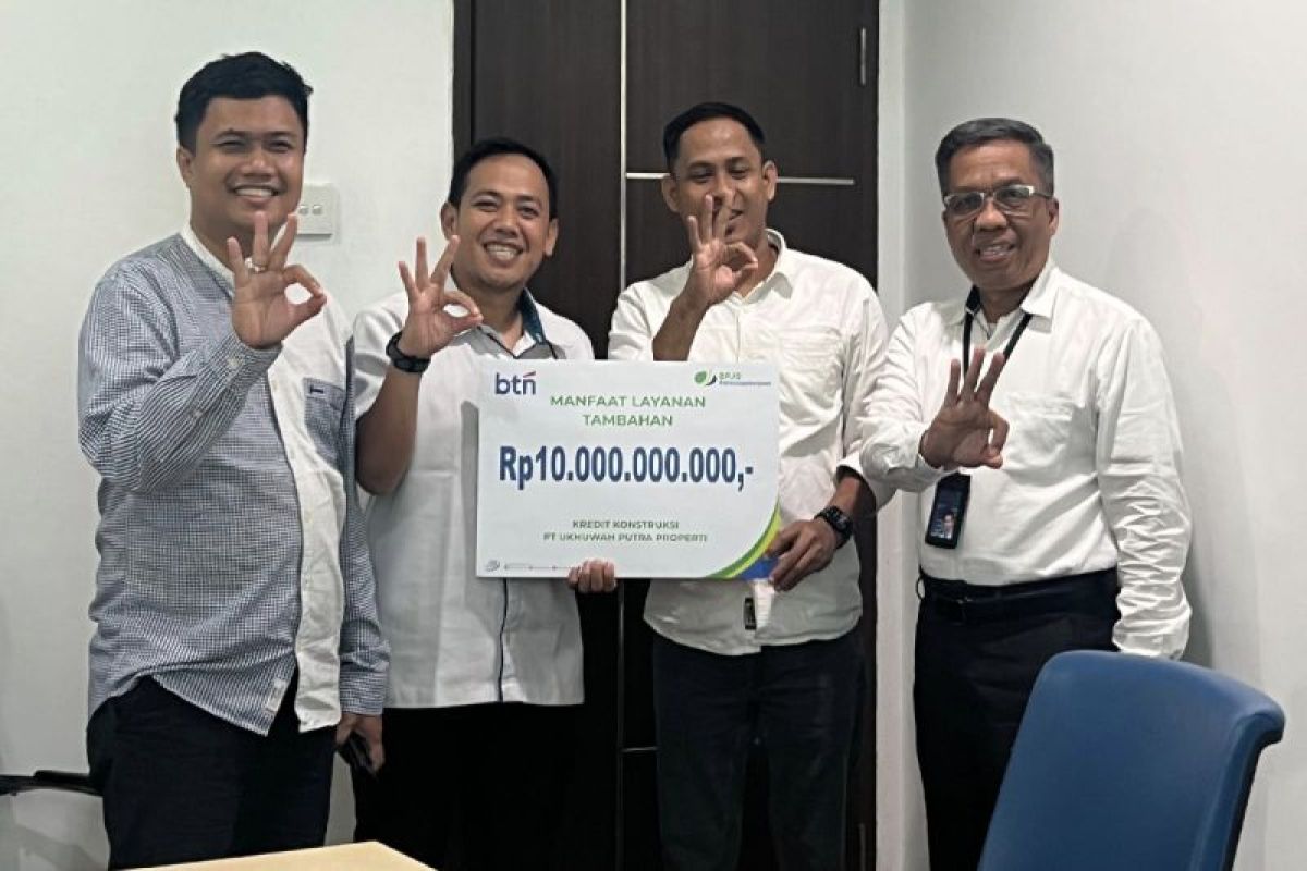 BPJamsostek salurkan sebesar Rp10 miliar MLT kredit konstruksi di Sulteng