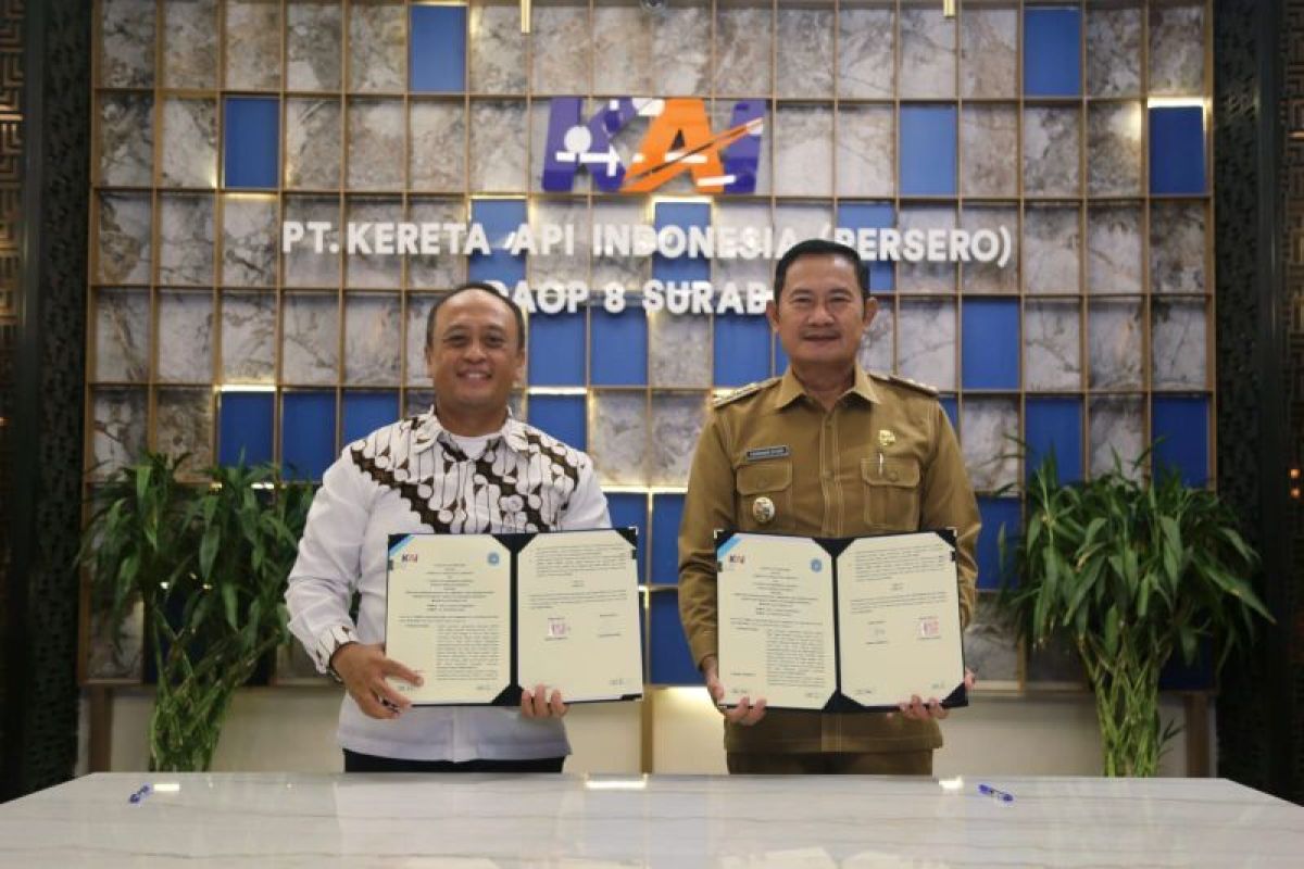 Daop 8 Surabaya dan Pemkab Lamongan MoU penataan kawasan jalur kereta