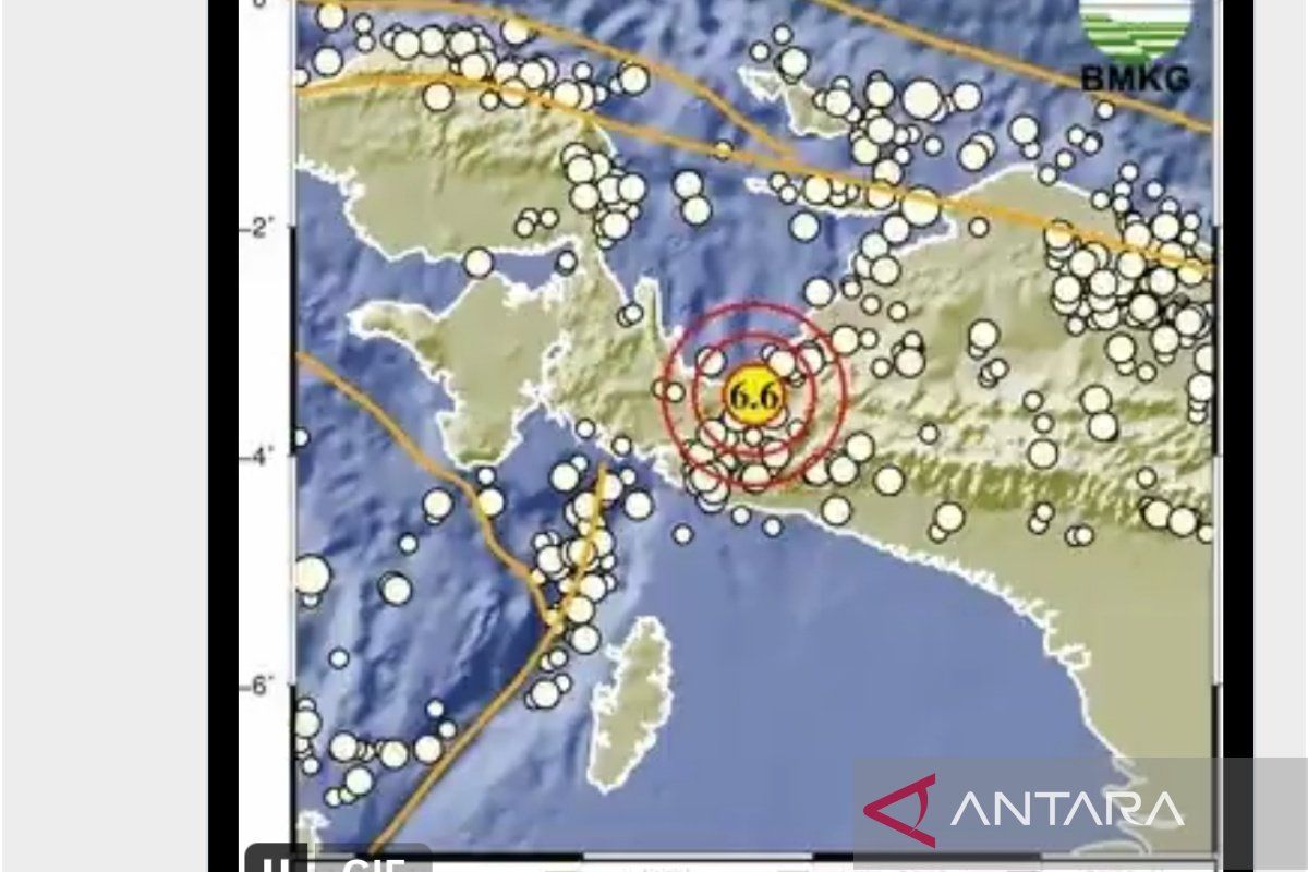 Nabire diguncang gempa magnitudo 6,6 pada Jumat dini hari