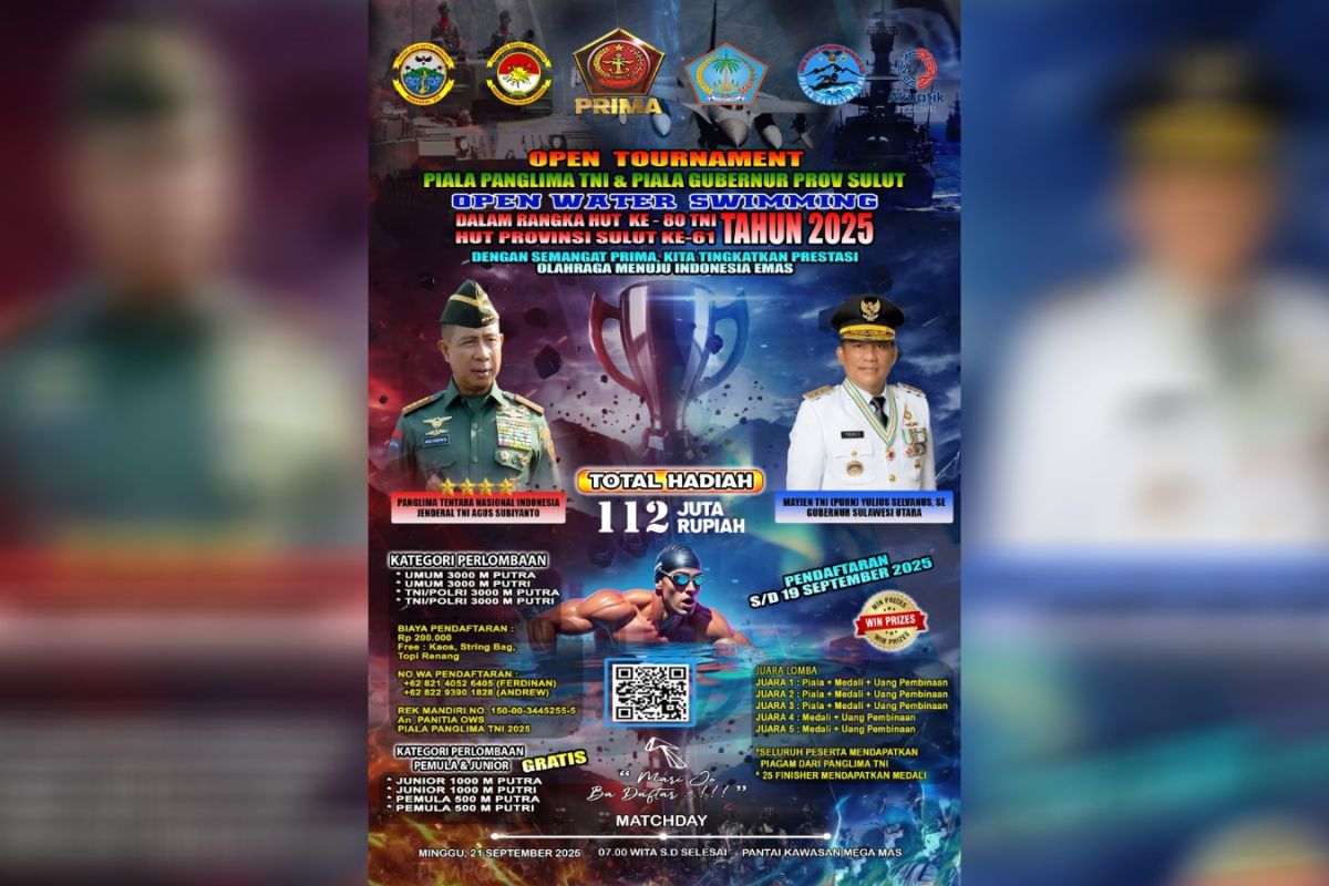 Kodaeral VIII gelar 'Open Water Swimming Manado 2025'