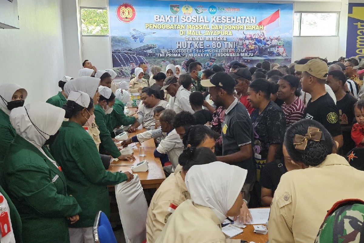 Kodam XVII/Cenderawasih gelar pengobatan di Jayapura jelang HUT ke-80 TNI
