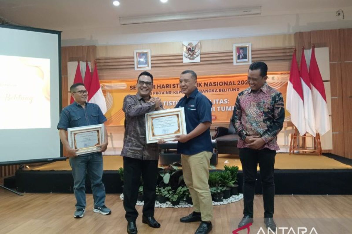 ANTARA raih penghargaan mitra terbaik dari BPS Babel